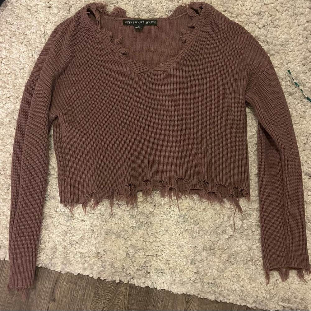 purple sweater